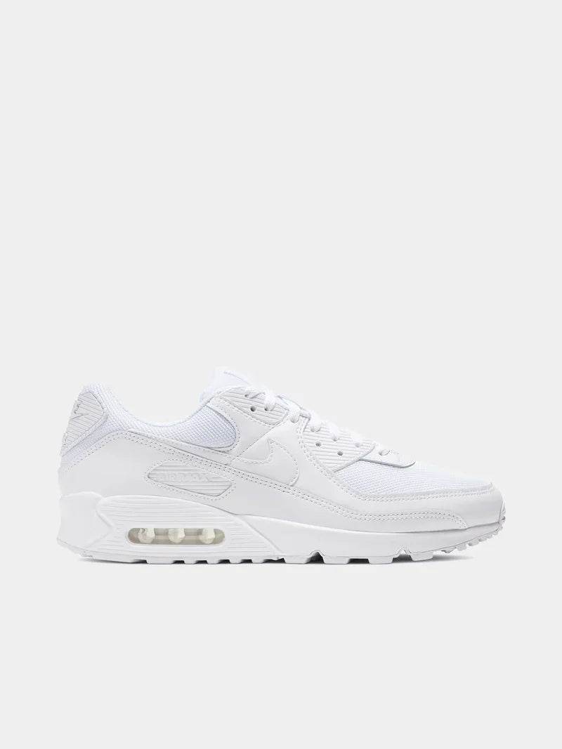 Nike Men's Air Max 90 White/Grey Sneaker - Pstore
