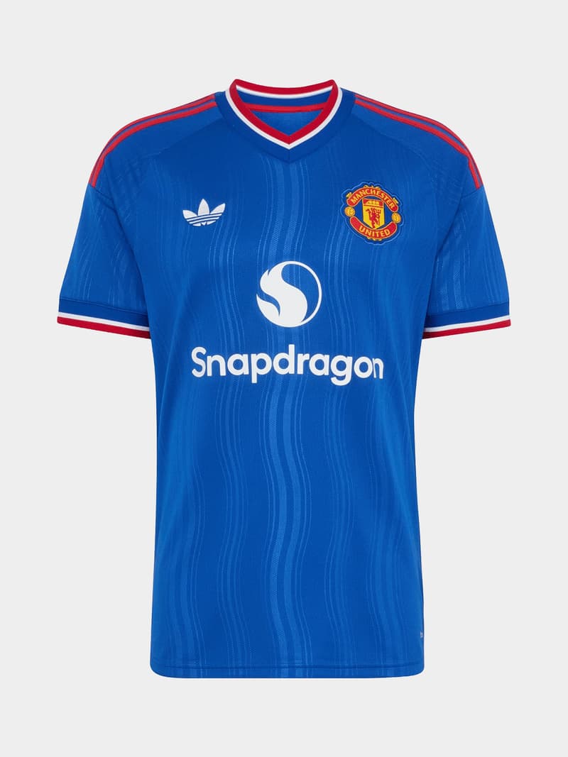adidas Youth Manchester United Away 26/27 Blue Stadium Jersey