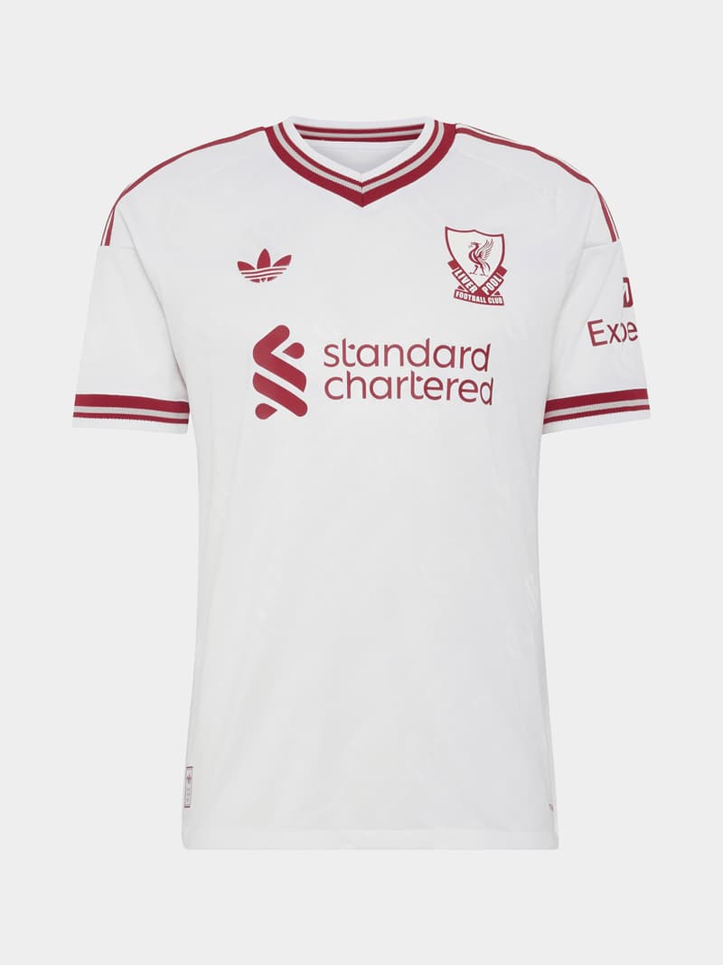adidas Mens Liverpool Away 26/27 White/Red Authentic Jersey