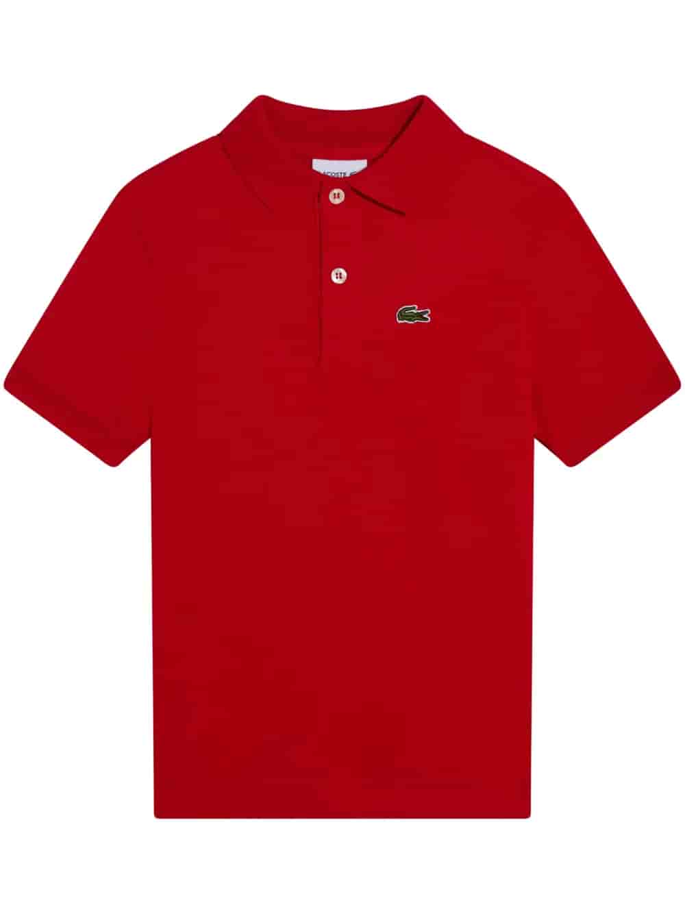 Lacoste cotton polo shirt red