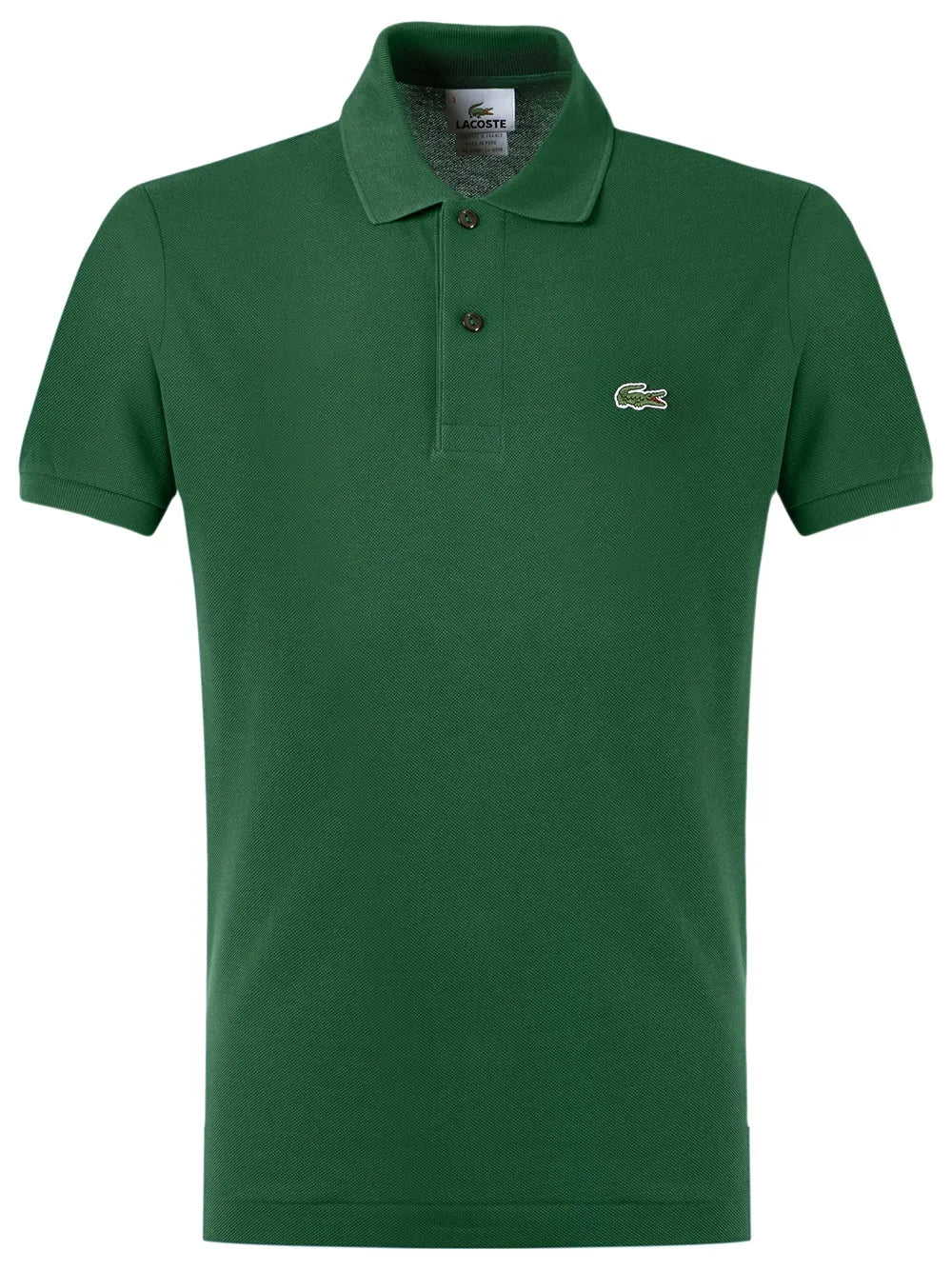 Lacoste cotton polo shirt green