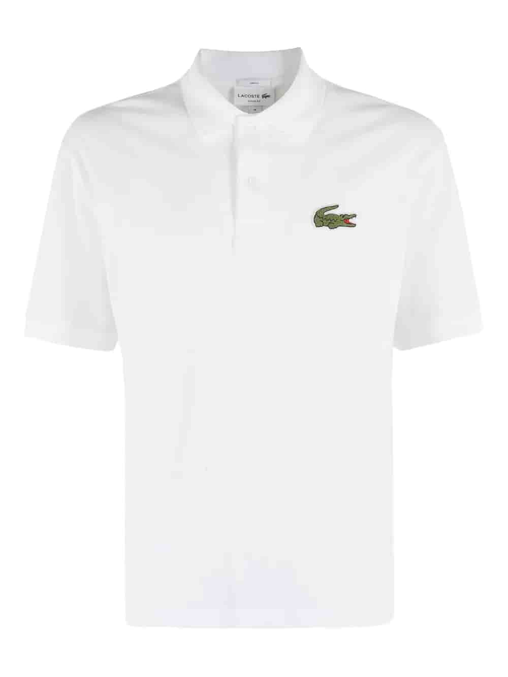Lacoste cotton polo shirt white