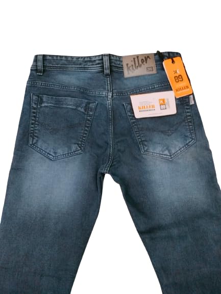Faded Blue Washed Denim Jeans