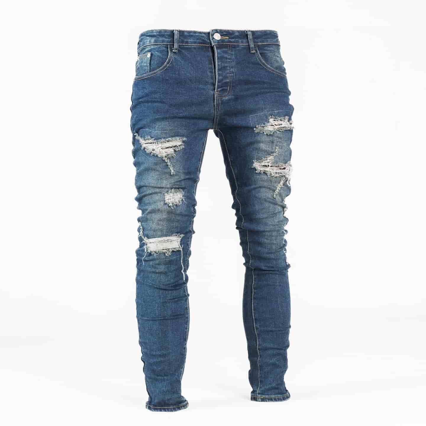 Men's Ripped Skinny Denim Jeans