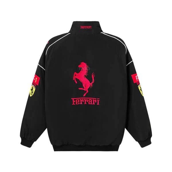 Black Ferrari Vintage Racing Jacket