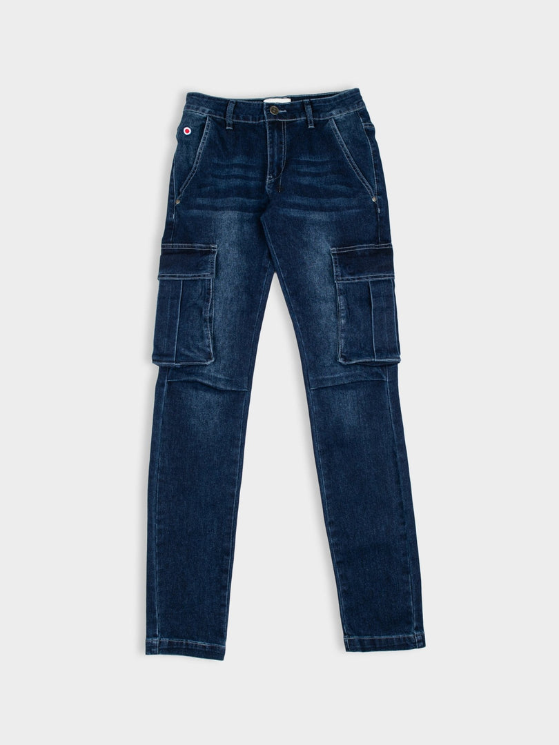 Men's Black Distressed Strap Denim Jeans