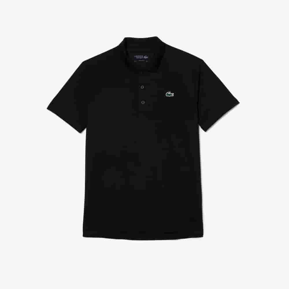 Lacoste cotton polo shirt black