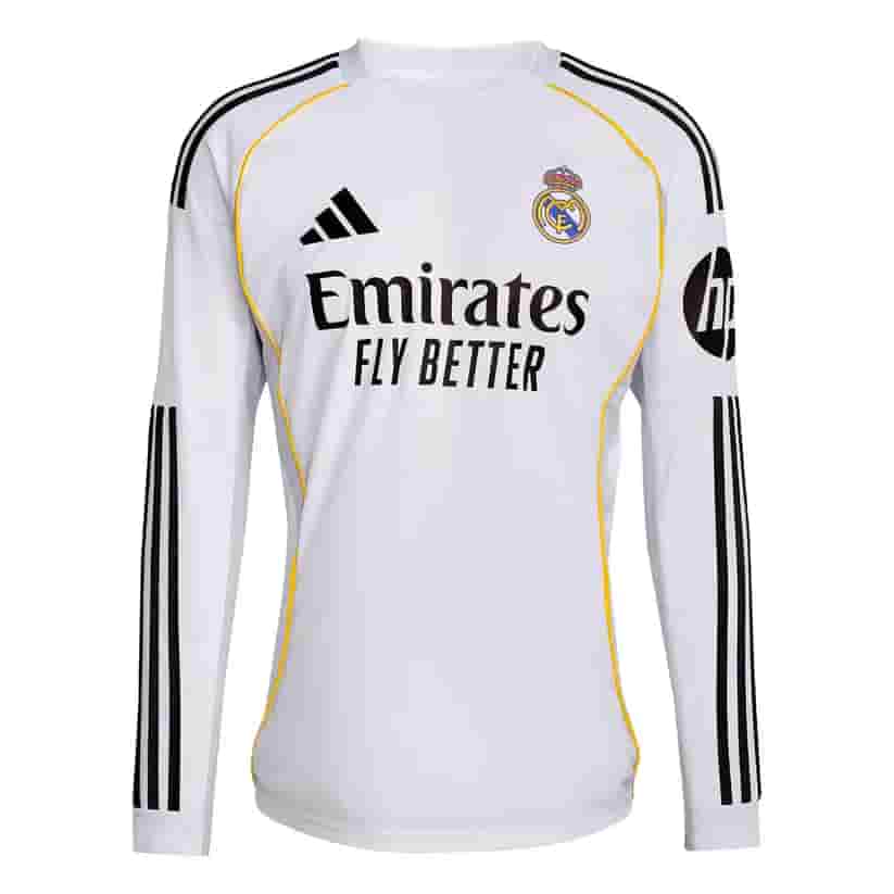 Real Madrid 25/26 Home Jersey - Long Sleeves
