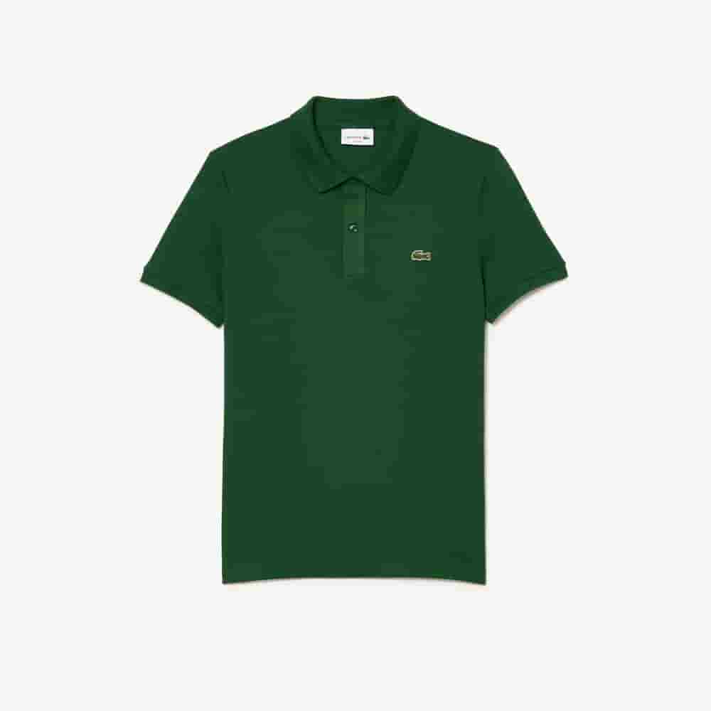 Lacoste cotton polo shirt green
