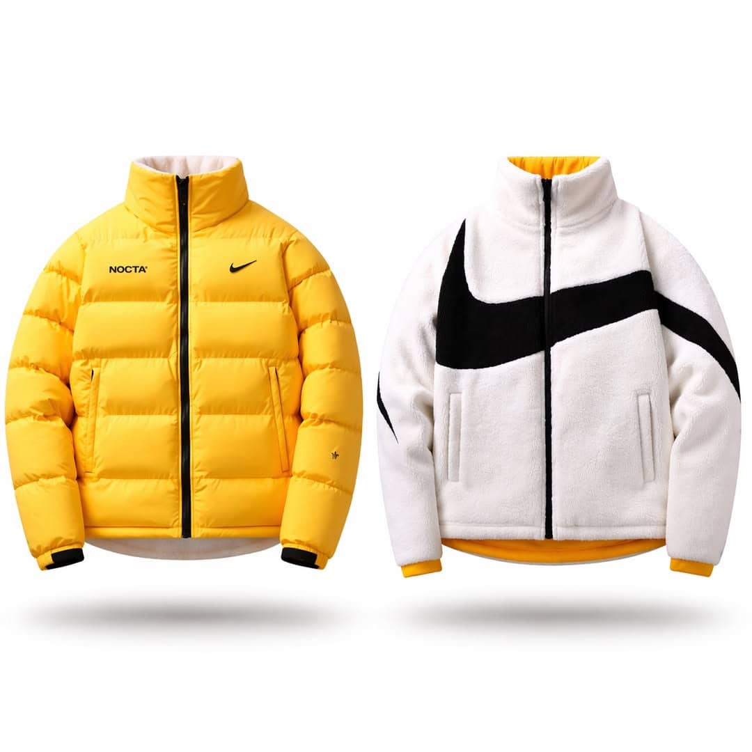 Nike & Nocta Reversible Winter Puffer Jacket yellow/white
