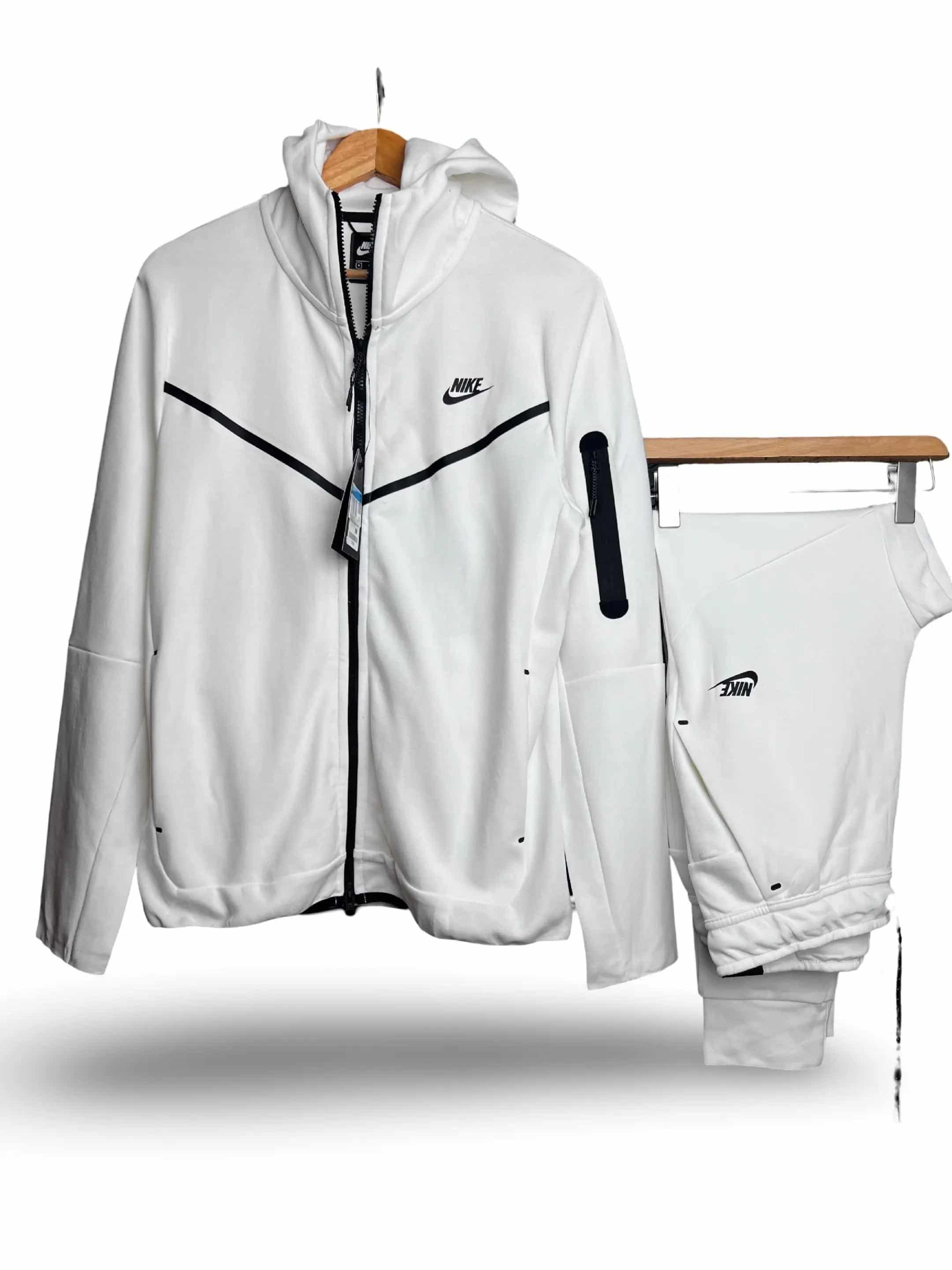 NIKE TECH FLEECE FULL ZIP HOODIE & JOGGERS SET GREY 2025