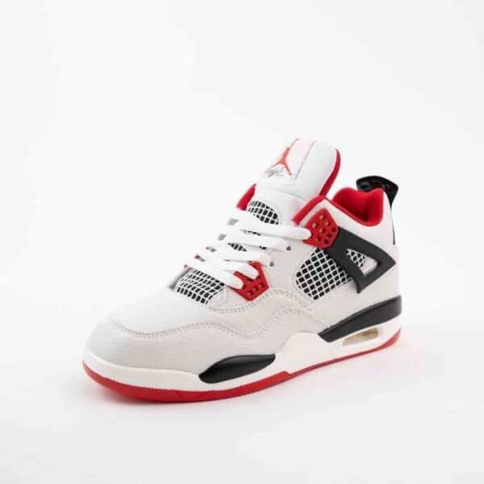 Nike Air Jordan 4 Retro “Fire Red” Sneakers White – Red – Black