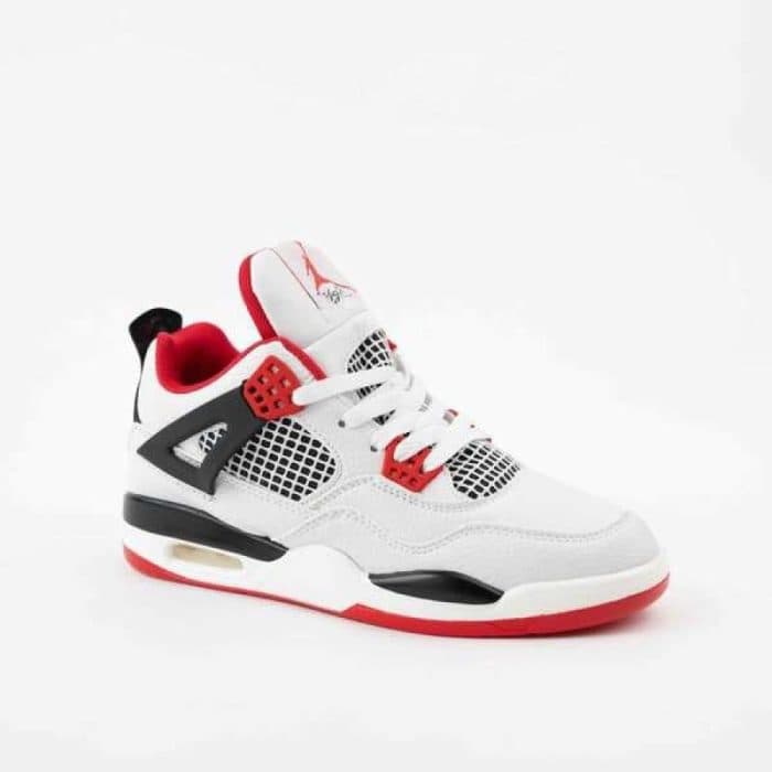 Nike Air Jordan 4 Retro “Fire Red” Sneakers White – Red – Black